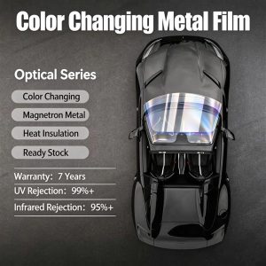 Top Optical Color Changing Magnetron Sputtered Metal Car Window Tint Heat Insulation Wholesale Ready Stock