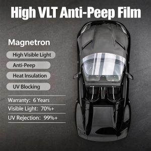 High Visible Light Transmittance Magnetron Sputtered Metal Film, New Solar Window Tint, Heat Insulation Anti-Peep Car Window Film Wholesale In Stock