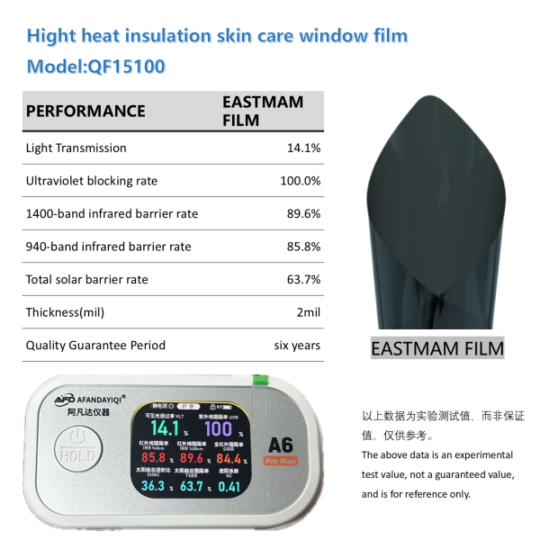 UV400 High Heat Rejection Skin Care Car Window Tint QF Model Solar UV Block Film Factory Wholesale Ready Stock