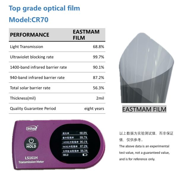 Top Optical Color Changing Magnetron Sputtered Metal Car Window Tint Heat Insulation Wholesale Ready Stock