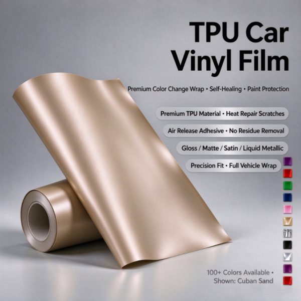 Matte Cuban Sand TPU Car Vinyl Film | Earthy Khaki Off-Road Style Car Wrap