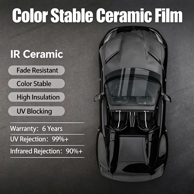 Color Stable Nano Ceramic IR Heat Rejection Film, Fade Resistant High Insulation UV Block Car Window Solar Tint Factory Wholesale Ready Stock