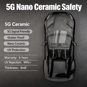 5G Nano Ceramic Safety Window Film, UV Sun Protection Heat Insulation Shatter-Proof Car Solar Tint Factory Wholesale Ready Stock