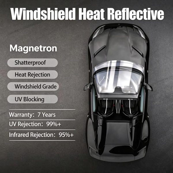 Ultra High VLT Magnetron Heat Reflective Film, Heat Insulation Shatterproof Windshield Tint, UV Block Solar Heat Rejection Car Window Film Wholesale
