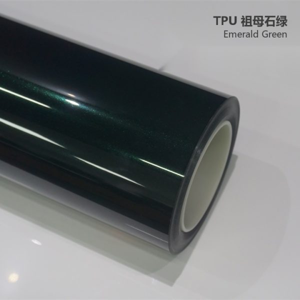 Metallic Emerald Green TPU Car Vinyl Film | Luxury Deep Green Car Wrap