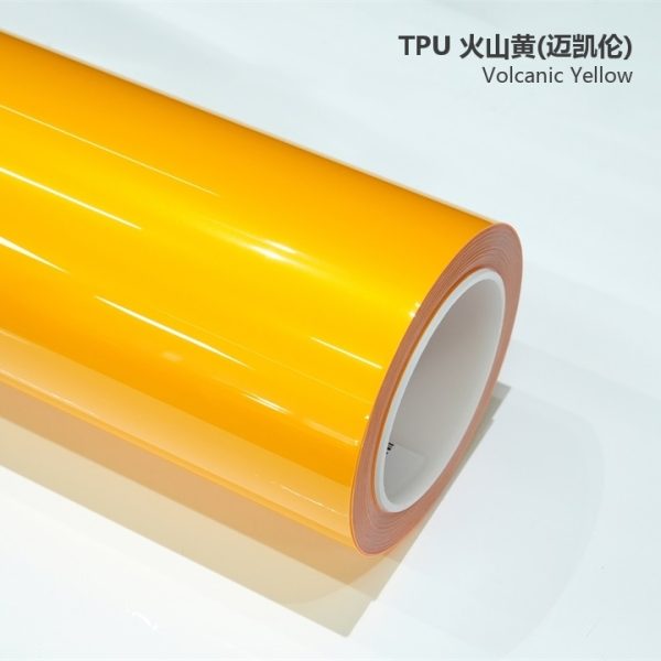412465b755e348639a9764466ca53a5b.jpg Gloss Signal Yellow TPU Car Vinyl Film | Vibrant High-Visibility Yellow Wrap