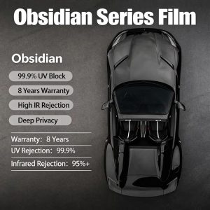 EASTMAM Obsidian Series Auto Window Solar Film, Model 15/35/50, 99.9% UV Block High IR Rejection 2mil Car Window Tint 8‑Year Warranty Factory Wholesale Ready‑Stock