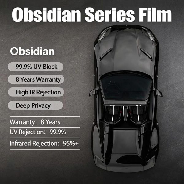 EASTMAM Obsidian Series Auto Window Solar Film, Model 15/35/50, 99.9% UV Block High IR Rejection 2mil Car Window Tint 8‑Year Warranty Factory Wholesale Ready‑Stock