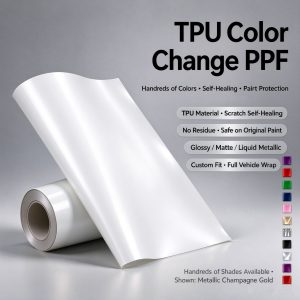Gloss Crystal White TPU Car Vinyl Film | Self-Healing Color Change Car Wrap