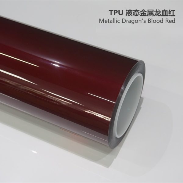 Gloss Ferrari Red TPU Car Vinyl Film | Glossy Sporty Color Change Paint Protection