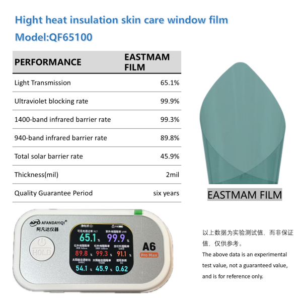 UV400 High Heat Rejection Skin Care Car Window Tint QF Model Solar UV Block Film Factory Wholesale Ready Stock