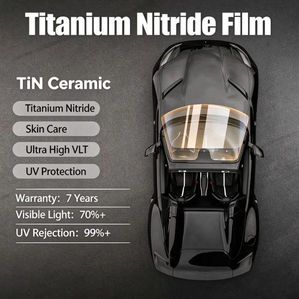 Ultra High VLT Titanium Nitride Ceramic Film, New Solar Skin Care UV Protection Car Window Tint Wholesale Ready Stock