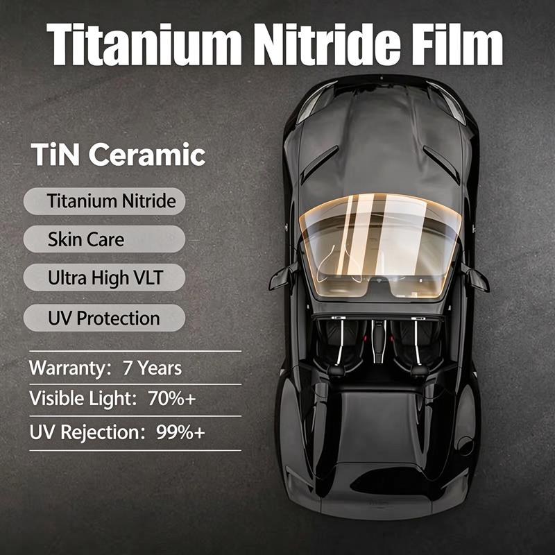 Ultra High VLT Titanium Nitride Ceramic Film, New Solar Skin Care UV Protection Car Window Tint Wholesale Ready Stock