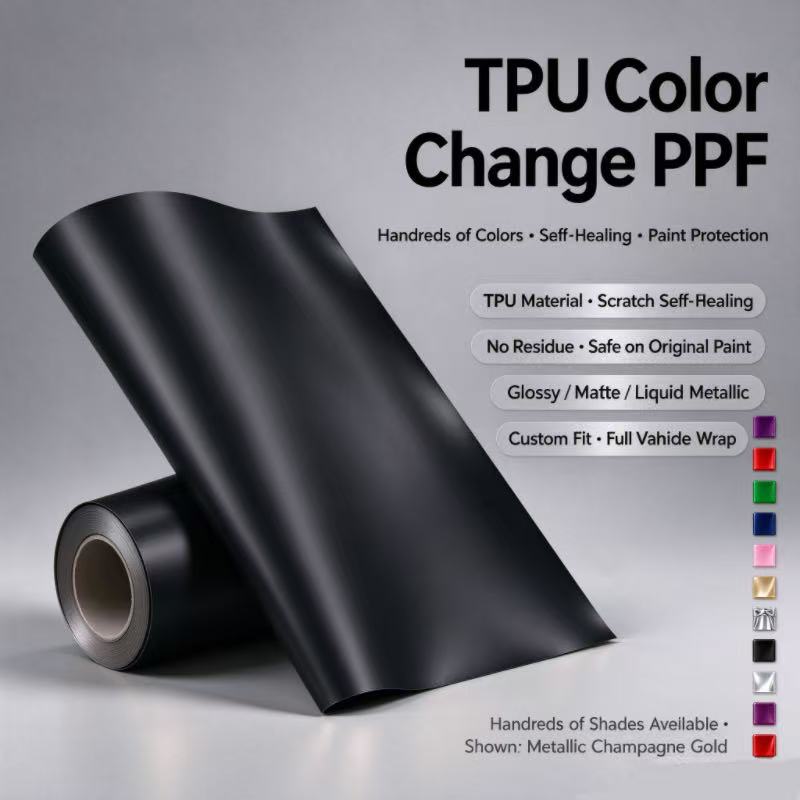 5b7cade611564566be3c77c567a7bda8.jpg Super Matte Black TPU Car Vinyl Film | Scratch-Resistant Full Vehicle Wrap