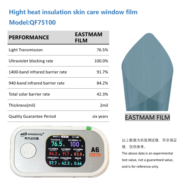 UV400 High Heat Rejection Skin Care Car Window Tint QF Model Solar UV Block Film Factory Wholesale Ready Stock