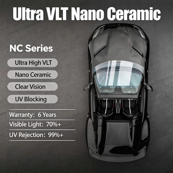 Ultra High VLT Nano Ceramic Film NC Model, Heat Insulation UV Block Clear Vision Car Window Solar Tint Factory Wholesale Ready Stock Type: Solar Film