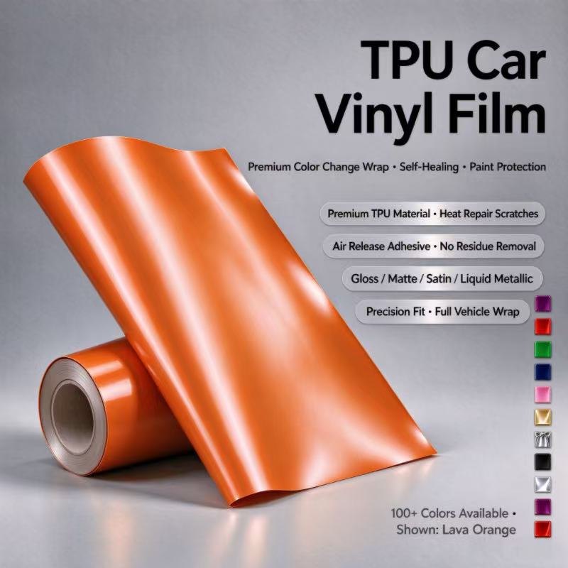 8066cfa478214a8eb4b06305dbfb8a5c.jpg Gloss Lava Orange TPU Car Vinyl Film | Bold Bright Orange Sporty Color Wrap