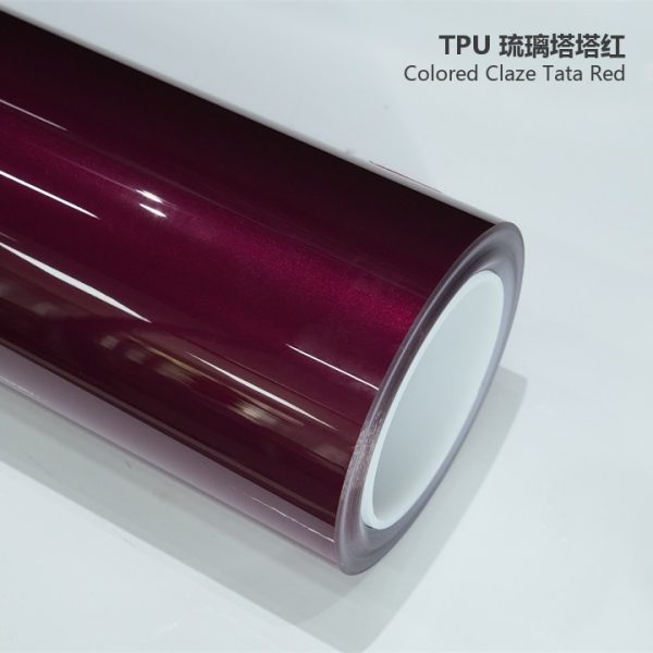 Gloss Ferrari Red TPU Car Vinyl Film | Glossy Sporty Color Change Paint Protection