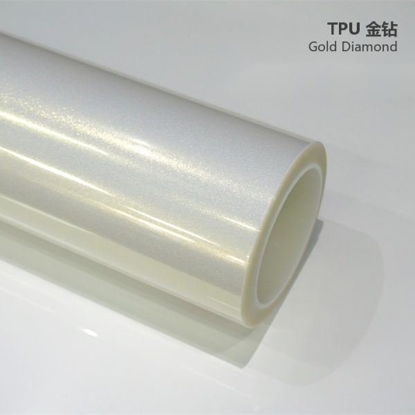 Metallic Champagne Gold TPU Car Vinyl Film | Luxury Satin Gold Auto Wrap