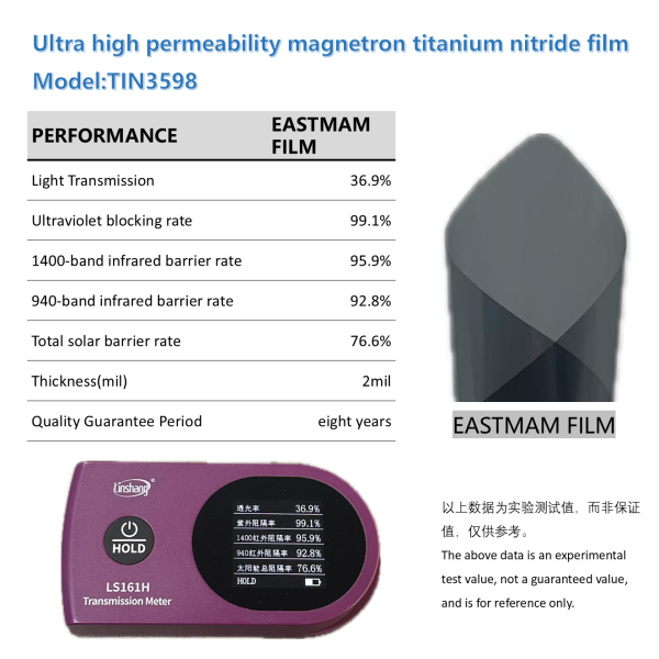 Ultra High VLT Titanium Nitride Ceramic Film, New Solar Skin Care UV Protection Car Window Tint Wholesale Ready Stock