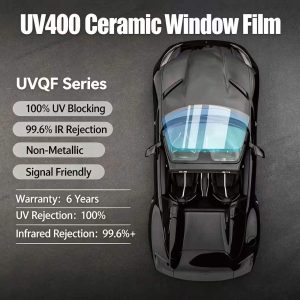 UV400 Inorganic High Insulation Ceramic Car Window Film | 100% UV Blocking, 2mil, Multiple VLT Shades, 6 Years Warranty Wholesale