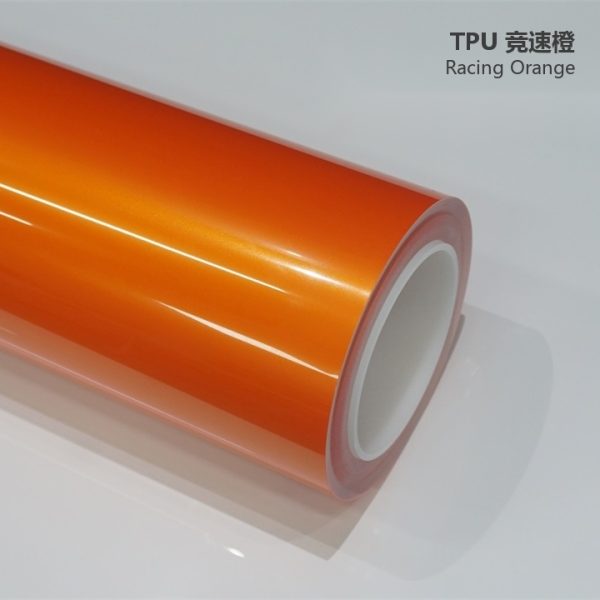 Gloss Lava Orange TPU Car Vinyl Film | Bold Bright Orange Sporty Color Wrap