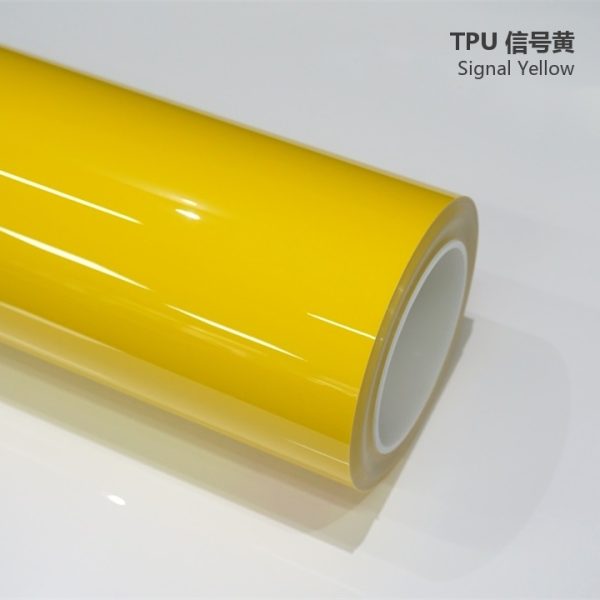 b3e7260e459541088ce7c9064b1f4f18.jpg Gloss Signal Yellow TPU Car Vinyl Film | Vibrant High-Visibility Yellow Wrap