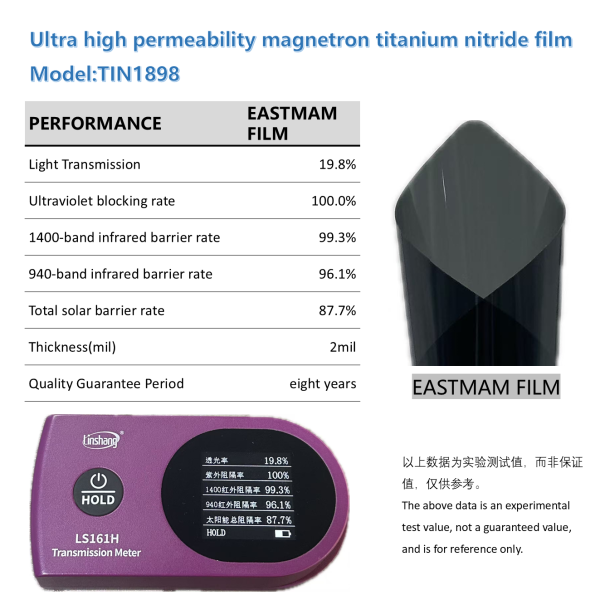 Ultra High VLT Titanium Nitride Ceramic Film, New Solar Skin Care UV Protection Car Window Tint Wholesale Ready Stock