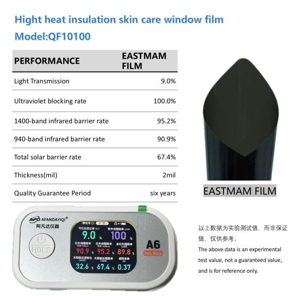 UV400 High Heat Rejection Skin Care Car Window Tint QF Model Solar UV Block Film Factory Wholesale Ready Stock