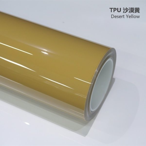 e247eb9804b24158a1b0c9e4767d9bd8.jpg Gloss Signal Yellow TPU Car Vinyl Film | Vibrant High-Visibility Yellow Wrap