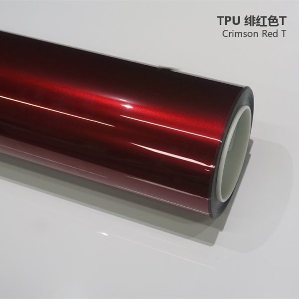 Gloss Ferrari Red TPU Car Vinyl Film | Glossy Sporty Color Change Paint Protection