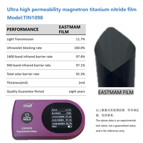 Ultra High VLT Titanium Nitride Ceramic Film, New Solar Skin Care UV Protection Car Window Tint Wholesale Ready Stock
