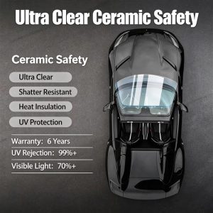 Ultra Clear Ceramic Safety Car Window Film, Heat Insulation UV Protection Privacy Solar Tint Full Car Kit
